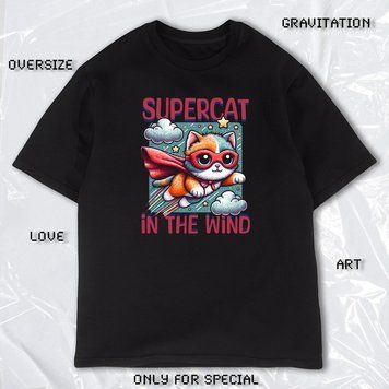Футболка OVERSIZE "SUPERCAT" 4085 фото