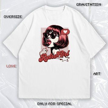 Футболка OVERSIZE "RETROGIRL" 6175 фото