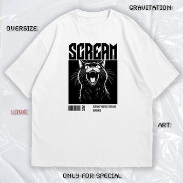 Футболка OVERSIZE "SCREAM" 4109 фото