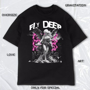 Футболка OVERSIZE "FLY DEEP" 6361 фото