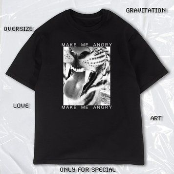 Футболка OVERSIZE "MAKE ME ANGRY" 1493 фото