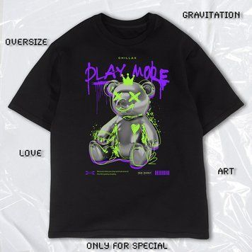 Футболка OVERSIZE "PLAY MORE" 6373 фото